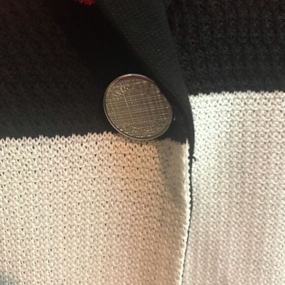 Misook Jacket Women's Size Small Color Block Fine Knit One-Button Closure - Picture 5 of 9